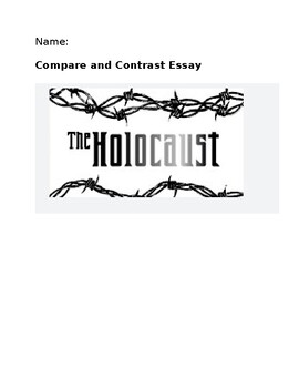 Preview of RST The Holocaust NJSLA Essay  Compare and Contrast