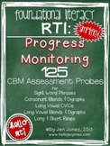 RTI: 125 CBM's for Progress Monitoring Literacy Interventi