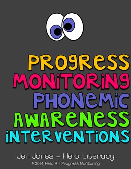 Preview of RTI: 125 Assessments for Progress Monitoring Phonemic Awareness Interventions