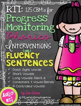 Preview of RTI: Fluency Sentences for Progress Monitoring Phonics Interventions