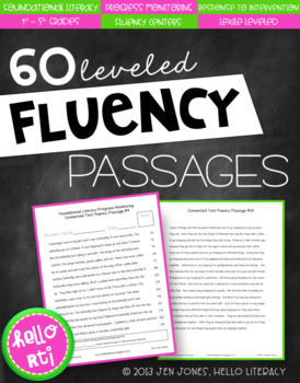 Preview of RTI: 60 Fluency Passages for Progress Monitoring Reading Skills & Interventions