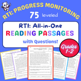 Preview of RTI: 75 Fluency All-in-One Passages for Progress Monitoring (Questions Included)