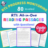 Preview of RTI: 80 Fluency All-in-One Passages for Progress Monitoring (Questions Included)