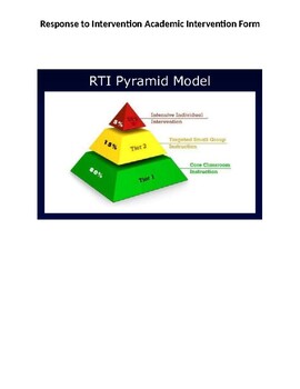 Preview of RTI Classroom Tracking Sheet