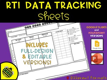 Preview of RTI Data Tracking Sheets - EDITABLE