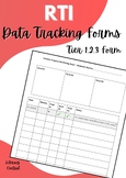 RTI Form - Progress Monitoring Tier 1, 2 or 3 Interventions