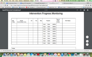 Preview of RTI Intervention Data Tracker & Progress Monitoring