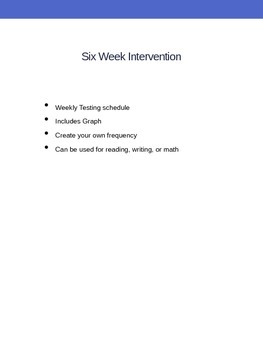Preview of RTI Intervention Tracking Sheet