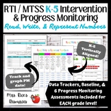 RTI/MTSS K-5 Intervention/Progress Monitoring- Read/Write/
