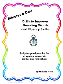 Preview of RTI:  Minutes a Day Decoding and Fluency Builder for Struggling Readers