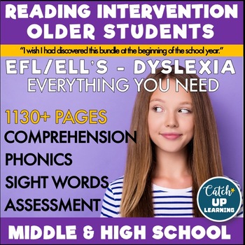 Preview of Phonics Activities Reading Intervention Older Students Worksheets Comprehension