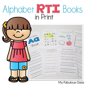 Letter Intervention Flip Books For Kindergarten- RTI, Centers, & More