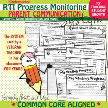 Preview of RTI Progress Monitoring (Letter ID, Sound Identification, & More!)