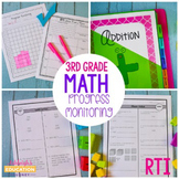 Third Grade RTI Math Progress Monitoring | Print or Digital