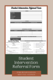 RTI Referral Form + Agenda, Intervention Team, Child Study
