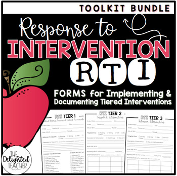 Preview of RTI Toolkit Bundle | Forms for Implementing & Documenting Tiered Interventions