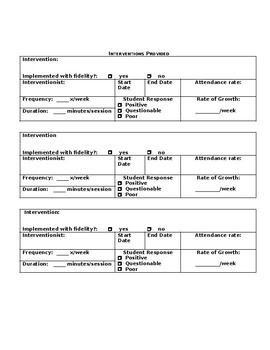 RTI referral form for individual problem solving meeting by Teach and Lead