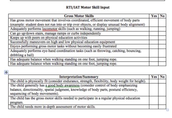 Preview of RTI/IAT Motor Skill Input