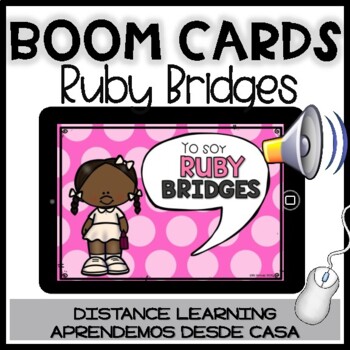 Preview of RUBY BRIDGES Boom Cards | Black History in Spanish