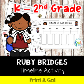 Preview of RUBY BRIDGES Timeline w/ Cut & Paste! *Kindergarten, 1st, and 2nd Grade*