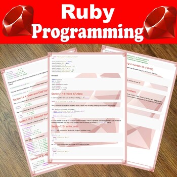 Preview of RUBY programming complete Curriculum for computer science.