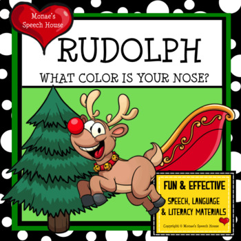 Preview of RUDOLPH CHRISTMAS EARLY READER Literacy Circle SANTA
