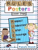 RULES Acronym Poster {Ocean Blue Stripe}