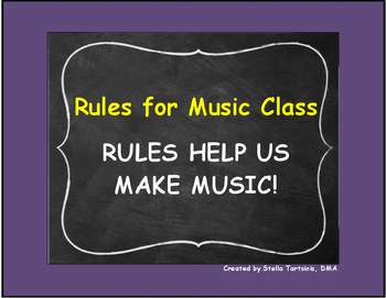 Preview of RULES FOR MUSIC CLASS