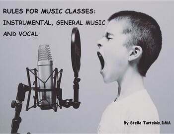Preview of RULES FOR MUSIC CLASSES: INSTRUMENTAL, GENERAL MUSIC  AND VOCAL