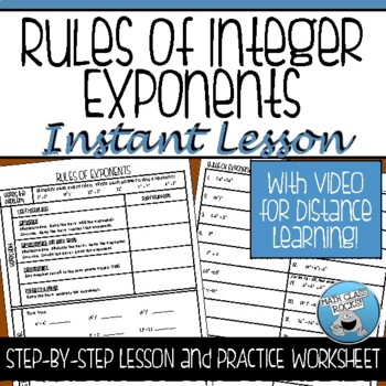 Preview of RULES OF EXPONENTS GUIDED NOTES AND PRACTICE