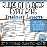 RULES OF EXPONENTS GUIDED NOTES AND PRACTICE