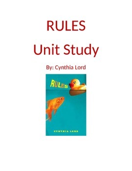 Preview of RULES unit study/ Student packet
