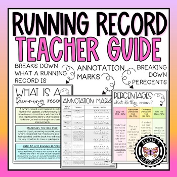 Preview of RUNNING RECORD TEACHER GUIDE