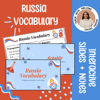 Preview of RUSSIA VOCABULARY SLIDES + NOTES