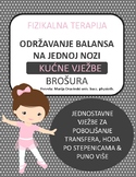CROATIAN/ Hrvatski: Single Limb Balance Home Exercise Program