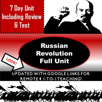 Preview of RUSSIAN REVOLUTION UNIT - 7 DAYS INCLUDING REVIEW & TEST Print & Google Versions