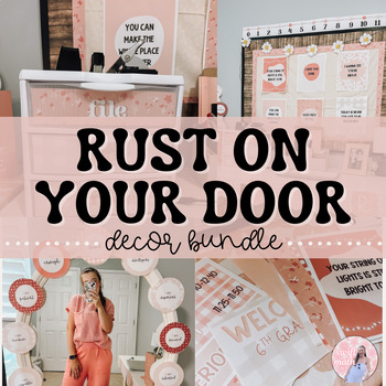 Preview of RUST ON YOUR DOOR - Classroom Decor - Middle/High School Math - Decor Bundle