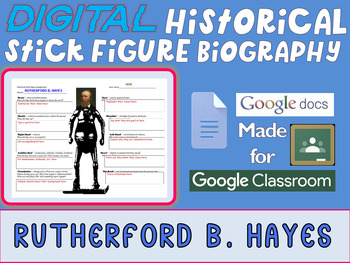 Preview of RUTHERFORD B. HAYES - Digital Historical Stick Figure Mini Bios
