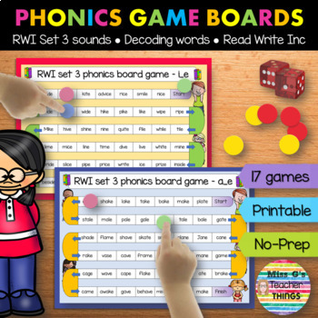 Preview of RWI - Read Write Inc phonics board games - Set 3 sounds