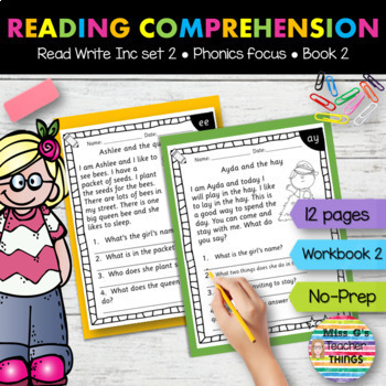 Preview of RWI Reading Comprehension (Book 2) for Set 1 and Set 2 phonics sounds