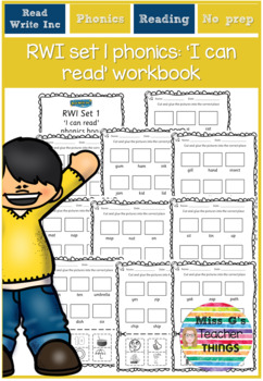 Preview of Reception/Year 1/Kindergarten - RWI Set 1 phonics 'I can read' book & flashcards