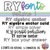 RY Fonts - Volume 1