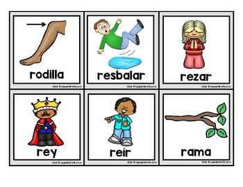 Ra Re Ri Ro Ru Picture Cards In Spanish Tarjetas Fichas Con Fotos