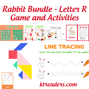 Preview of Rabbit Bundle - Letter R - Game and Activities