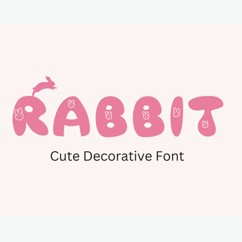 Preview of Rabbit Font, Decorative Font, Creative font, Cute Fonts