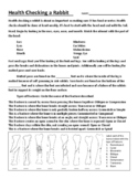 Rabbit Health Check Worksheet and Key