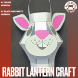 Rabbit Lantern Craft, Printable , Easter, Zoo Animals, Let