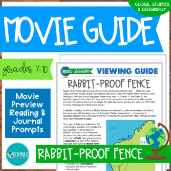 Preview of Rabbit-Proof Fence Movie Guide and Journal Questions