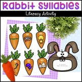 Rabbit Counting Syllables Literacy Activity - Spring Bunny