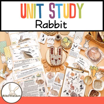 Preview of Rabbit Unit Study Anatomy, Life Cycle Homeschool Easter Bunny Spring Activities